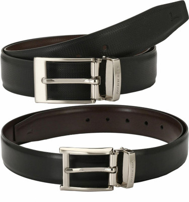 Pacific Gold Men Formal Brown, Black, Brown, Black Artificial Leather Belt