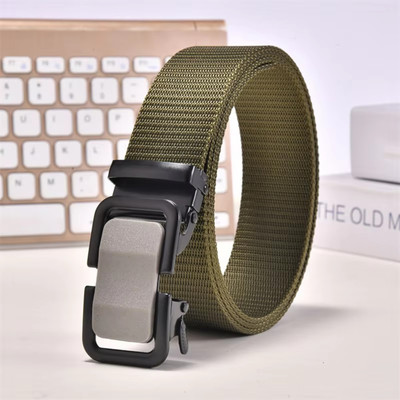 Artisanwear Men Casual Green Nylon Belt