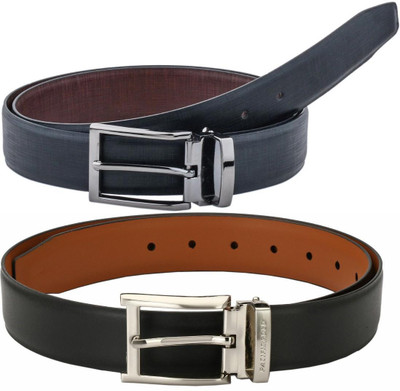 Pacific Gold Men Formal Brown, Black, Tan, Black Artificial Leather Belt