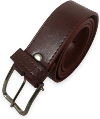 YULIA Men Casual Black Genuine Leather Belt