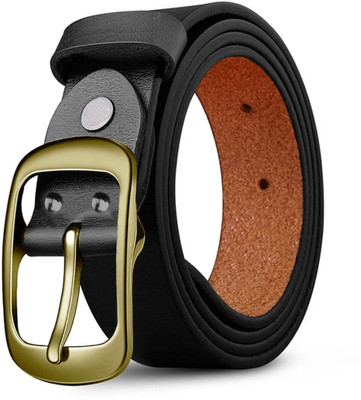 Roadster Men Formal Black Genuine Leather Belt