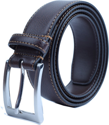 MUSOMODA Men Formal Brown Genuine Leather Belt