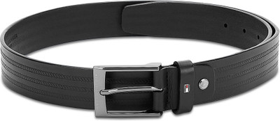 TOMMY HILFIGER Men Casual Black Genuine Leather Belt