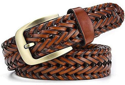 DARKLEATHERIS Men Casual, Formal, Party Tan Genuine Leather Belt