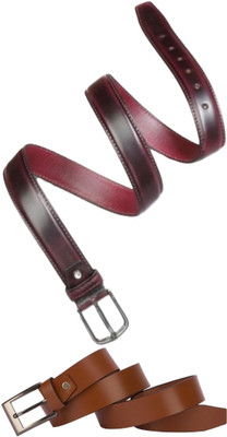 Jungler Men Evening, Party, Formal, Casual Brown, Brown Genuine Leather Belt