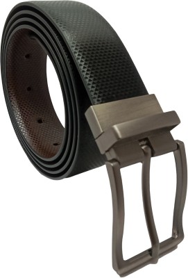 NUKAICHAU Boys Formal, Casual, Evening, Party Black, Brown Artificial Leather, Texas Leatherite Reversible Belt