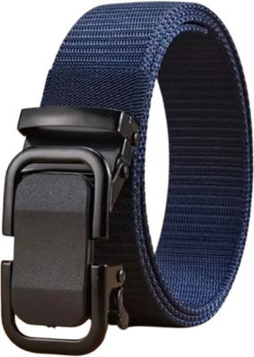 Niddleman Men Casual Blue Nylon Belt