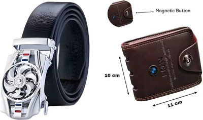 Zhermack Men Multicolor Artificial Leather, Canvas Belt