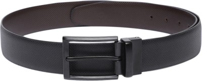 house of common Men Formal Black Artificial Leather Reversible Belt