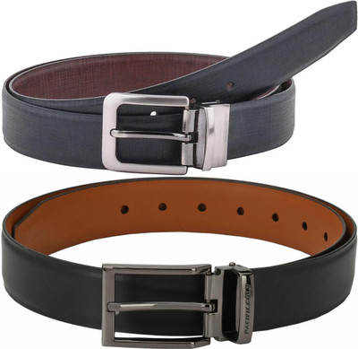 Pacific Gold Men Formal Brown, Tan, Black Artificial Leather Belt