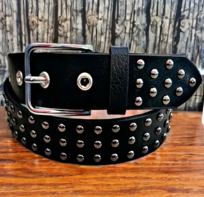Lexify Men Evening, Formal, Party, Casual Black Artificial Leather Belt