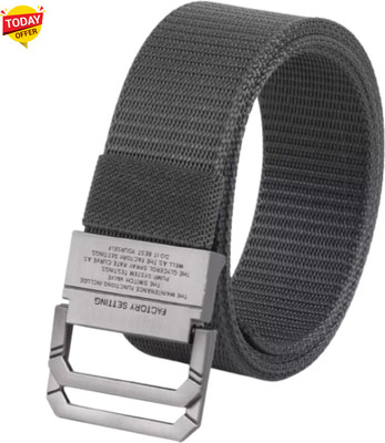 Artisanwear Men Casual Grey Nylon Belt