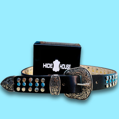 HideHouse Men Casual, Party, Evening Black Genuine Leather Belt