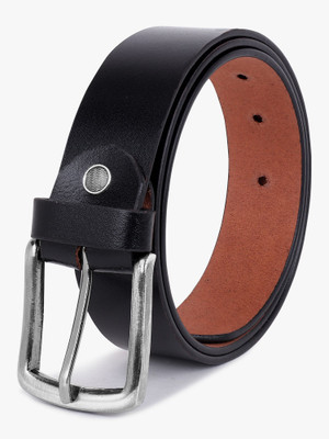 Roadster Men Formal Black Genuine Leather Belt