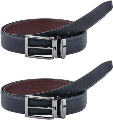 Pacific Gold Men Formal Black Artificial Leather Belt
