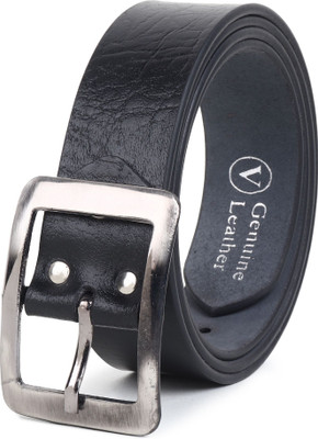 Roadster Men Formal Black Genuine Leather Belt