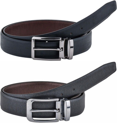 Pacific Gold Men Formal Black, Black Artificial Leather Belt