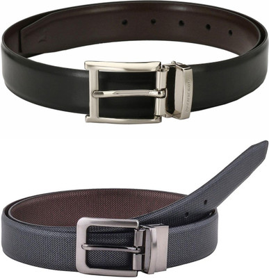 Pacific Gold Men Formal Brown, Black Artificial Leather Belt