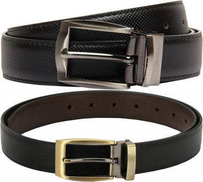Pacific Gold Men Formal Brown, Tan, Black Artificial Leather Belt
