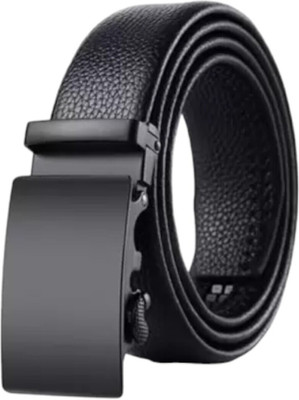 ShopGlobal Men & Women Casual Black Artificial Leather Belt