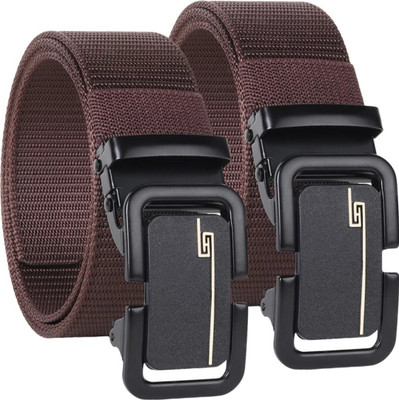 METRONAUT Men Casual Brown Nylon Belt