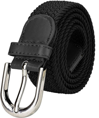 ZEVORA Men & Women Formal, Party, Casual Black Canvas Belt