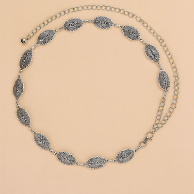 SYGA Women Casual, Evening, Formal, Party Silver Metal Belt