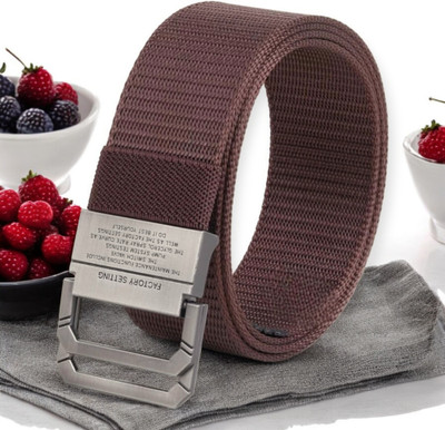LOBATA LIFESTYLE Men Casual Brown Nylon Belt