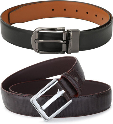Pacific Gold Men Formal Tan, Black, Brown Artificial Leather Belt