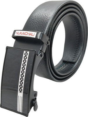NUKAICHAU Men Formal, Casual, Evening, Party Black Artificial Leather, Texas Leatherite Belt