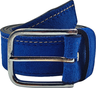 Exotique Men Casual, Party, Evening Blue Genuine Leather Belt