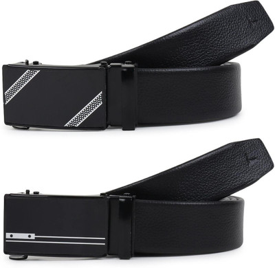 Pacific Gold Men Casual, Evening, Formal, Party Black, Black Artificial Leather Belt