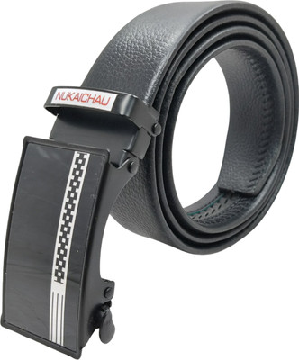 NUKAICHAU Men Formal, Casual, Evening, Party Black Artificial Leather, Texas Leatherite Belt
