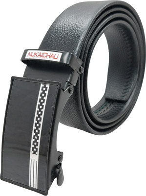 NUKAICHAU Men Formal, Casual, Evening, Party Black Artificial Leather, Texas Leatherite Belt