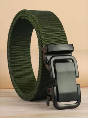 Icongadget Men Casual, Party, Evening, Formal Green Nylon Belt