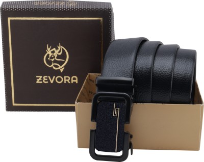 ZEVORA Men Casual, Formal, Party Black Artificial Leather Belt