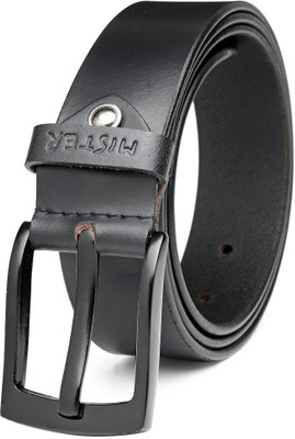 Mistercraft Men Formal Black Genuine Leather Belt