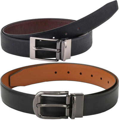 Pacific Gold Men Formal Black Artificial Leather Belt