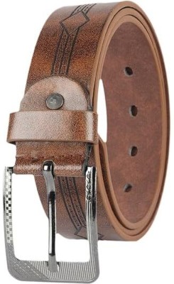 ZEVORA Men Casual, Formal Tan Texas Leatherite Belt