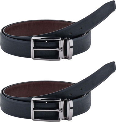 Pacific Gold Men Formal Brown, Black, Brown, Black Artificial Leather Belt