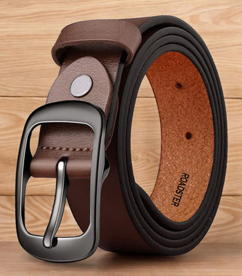 Roadster Men Casual, Evening, Formal, Party Brown Genuine Leather Belt