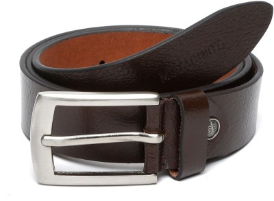 MUTAQINOTI Men Formal Brown Genuine Leather Belt