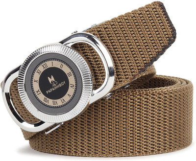 zaphod Men Casual, Formal, Evening Brown Nylon Belt
