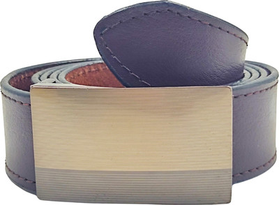 Exotique Men Formal Brown, Purple Genuine Leather Belt