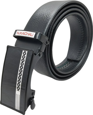 NUKAICHAU Men Formal, Casual, Evening, Party Black Artificial Leather, Texas Leatherite Belt