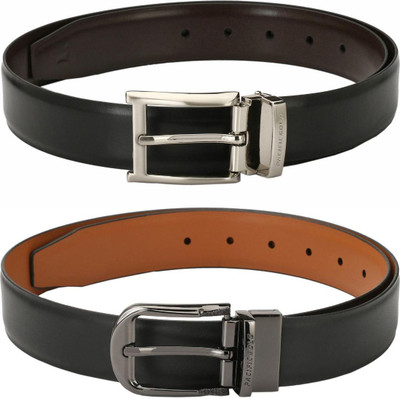 Pacific Gold Men Formal Brown, Black, Tan, Black Artificial Leather Belt