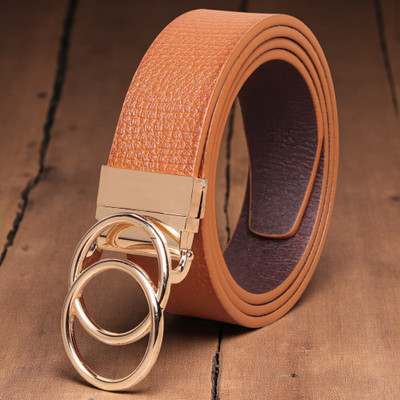 KILLER Men Formal, Casual, Evening, Party Tan Artificial Leather Belt