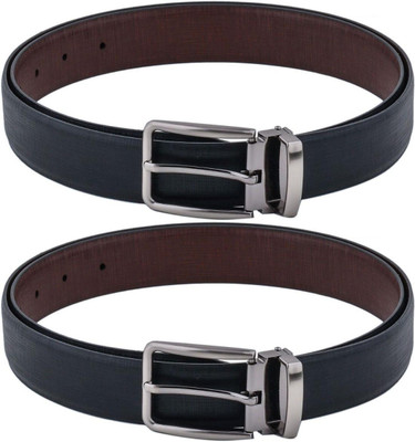 Pacific Gold Men Formal Black, Brown Artificial Leather Belt