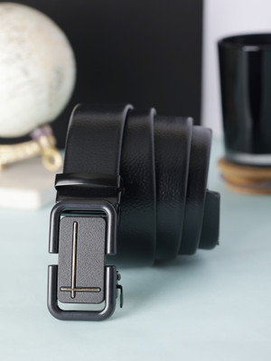 ZEVORA Men Casual, Formal Black Texas Leatherite Belt