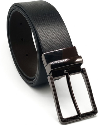 BoomSlang Men Formal, Casual Black Genuine Leather Reversible Belt
